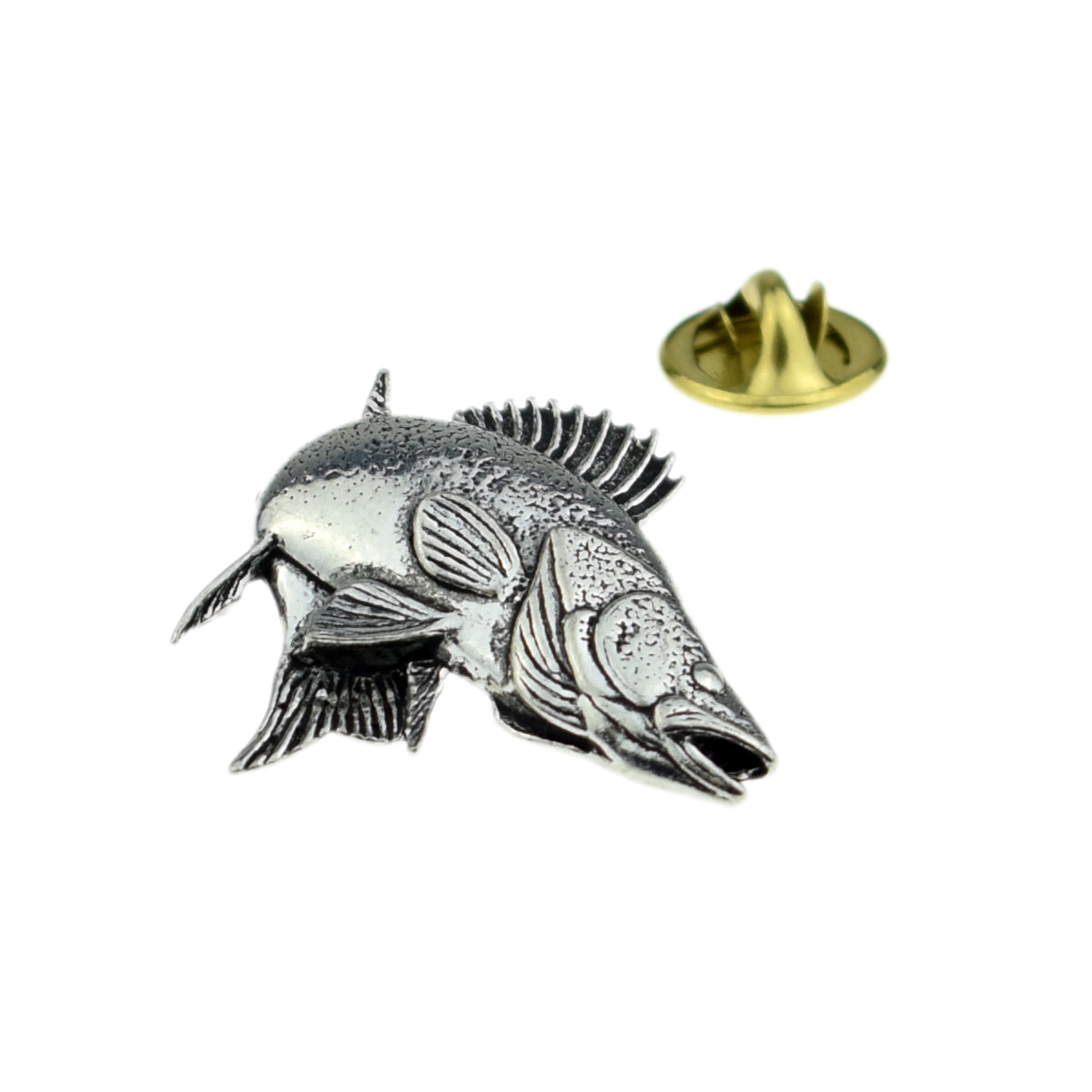 FARLEY'S Zander / Walleye English Pewter Lapel Pin Badge