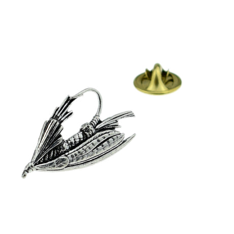 FARLEY'S Large Fishing Fly Pewter Lapel Pin Badge