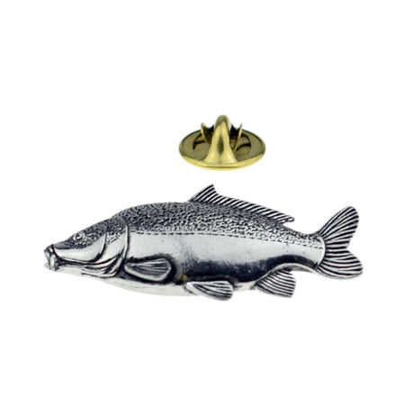 FARLEY'S Leather Carp English Pewter Lapel Pin Badge