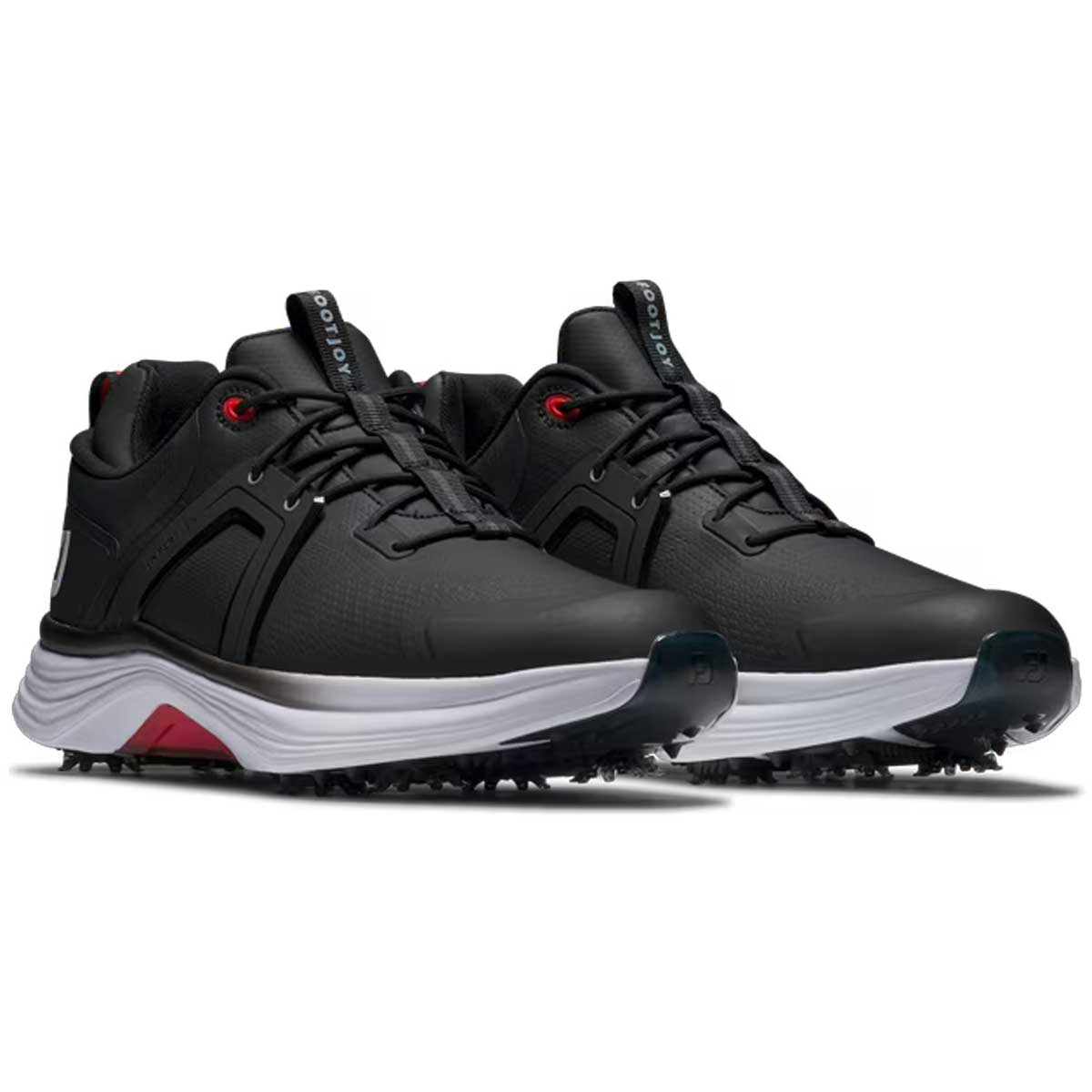 FOOTJOY HyperFlex Golf Shoes - Mens - Black / White / Red - Sizes: UK 8 & 9