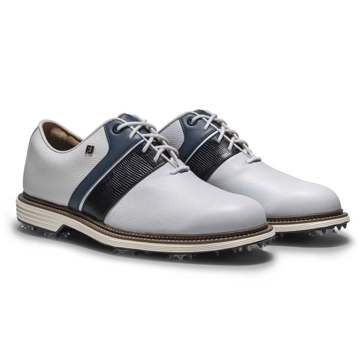 FOOTJOY Premiere Series Packard Golf Shoes - Mens - White & Navy