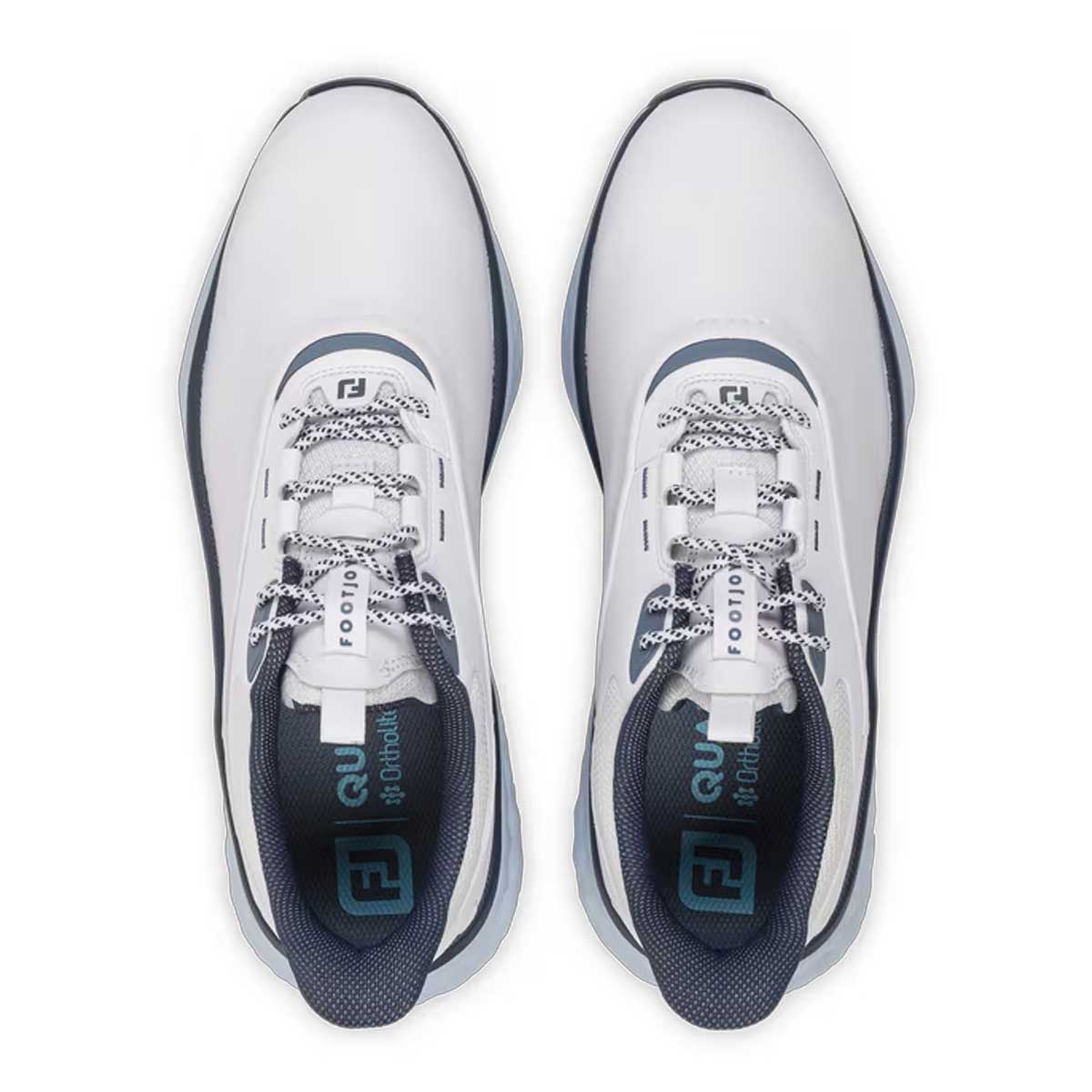 FOOTJOY Quantam Golf Shoes - Mens - White / Navy / Blue - Sizes: UK 9 & 10