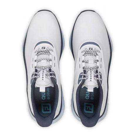 FOOTJOY Quantam Golf Shoes - Mens - White / Navy / Blue