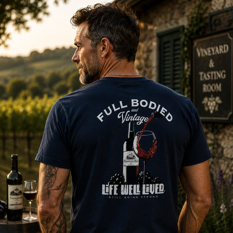 LIFE WELL LIVED Men's Soft Cotton T-Shirt - Full Bodied - lifestyle image