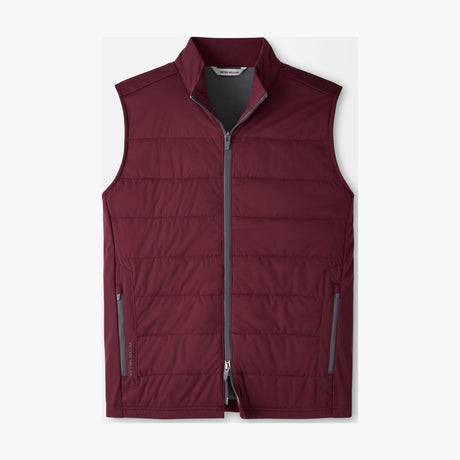 Peter Millar Fuse Hybrid Gilet in Bordeaux - front product view