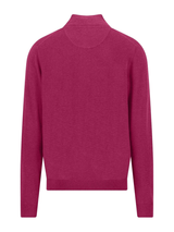 FYNCH HATTON 1/4 Zip Sweater - Men's Fine Knit Air Cotton – Grape - view 2