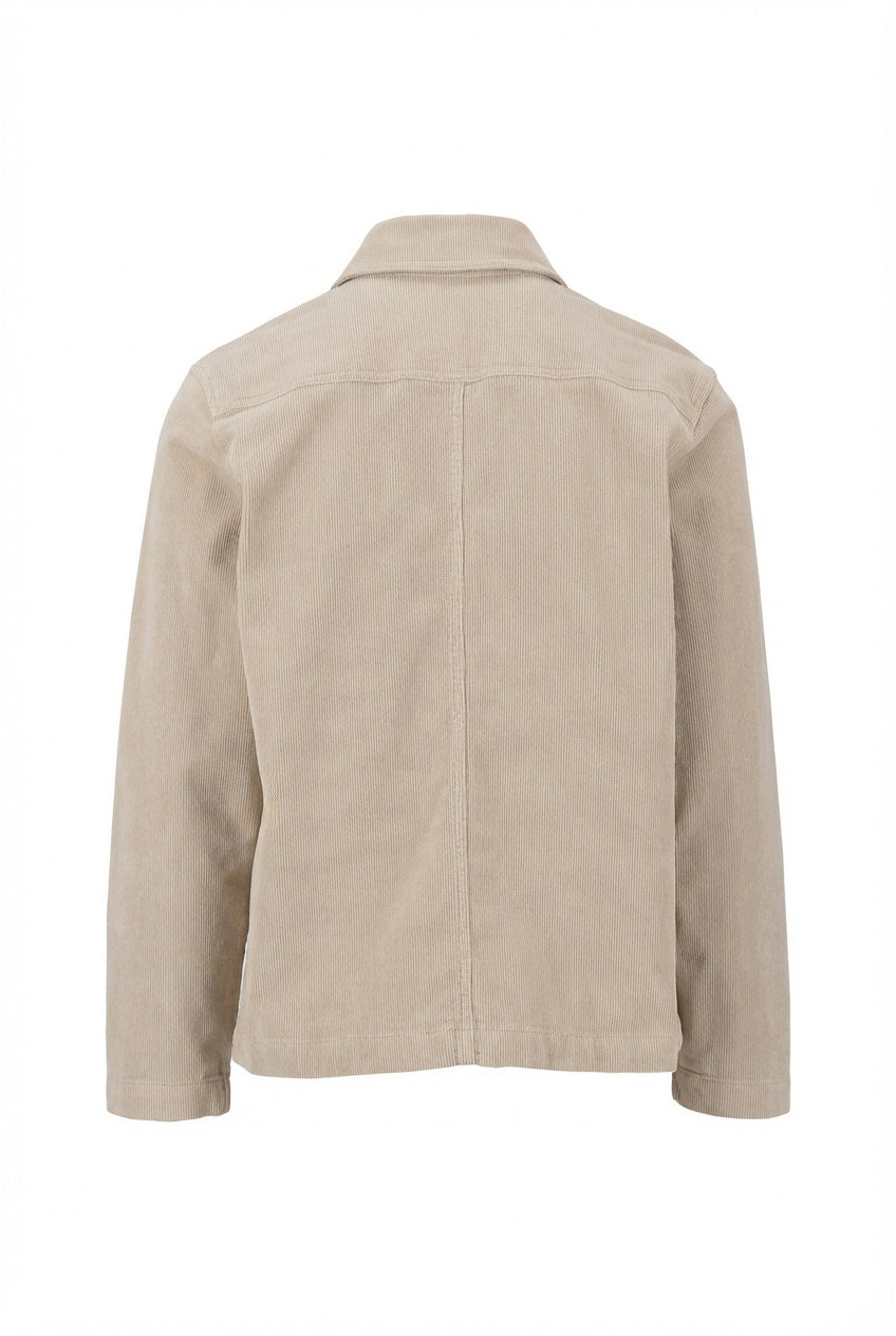 Fynch Hatton men's corduroy jacket in Beige – back view