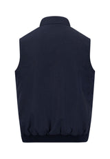 Fynch Hatton men's melange gilet in Dark Navy – back view
