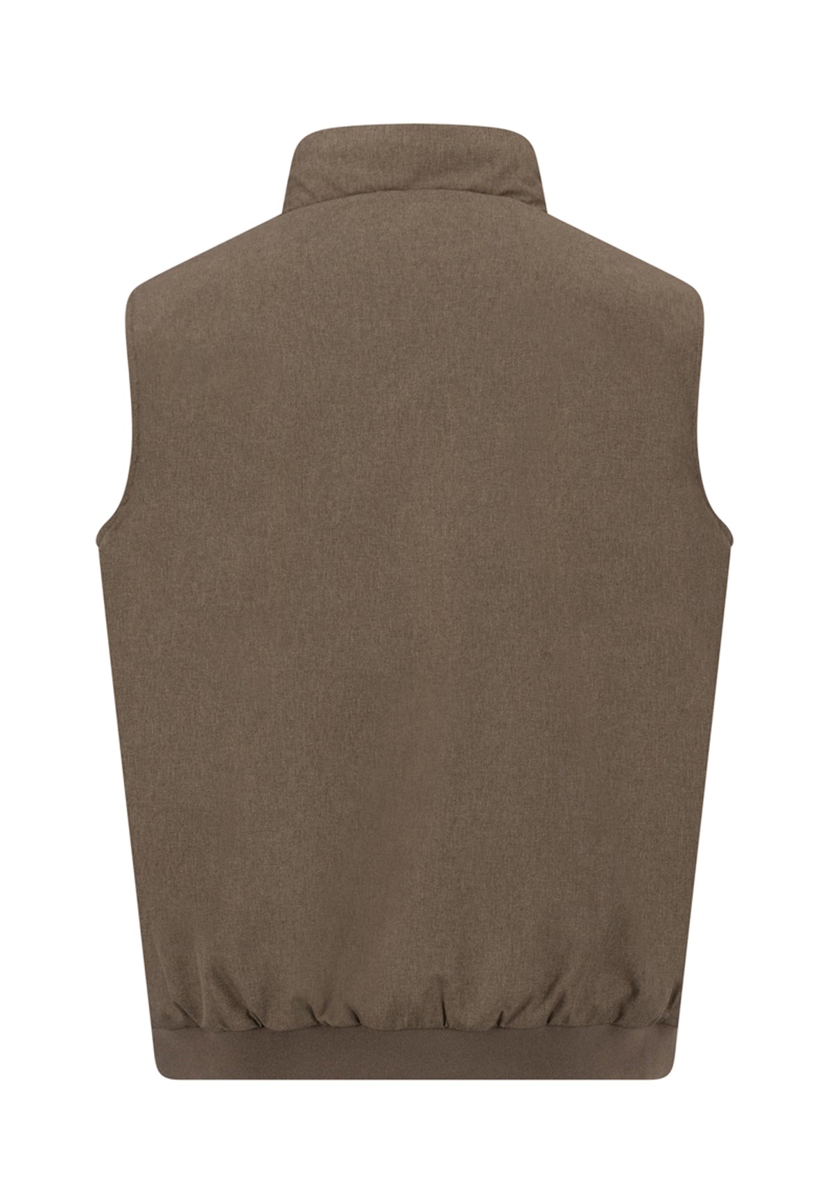 Fynch Hatton men's melange gilet in Earth – back view