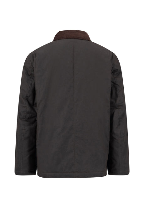 Fynch Hatton men's barn jacket in Anthracite – back view