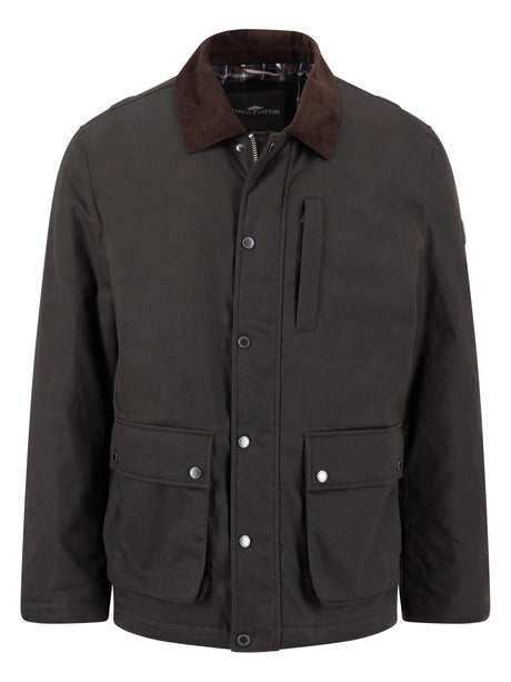 Fynch Hatton men's barn jacket in Anthracite – front view