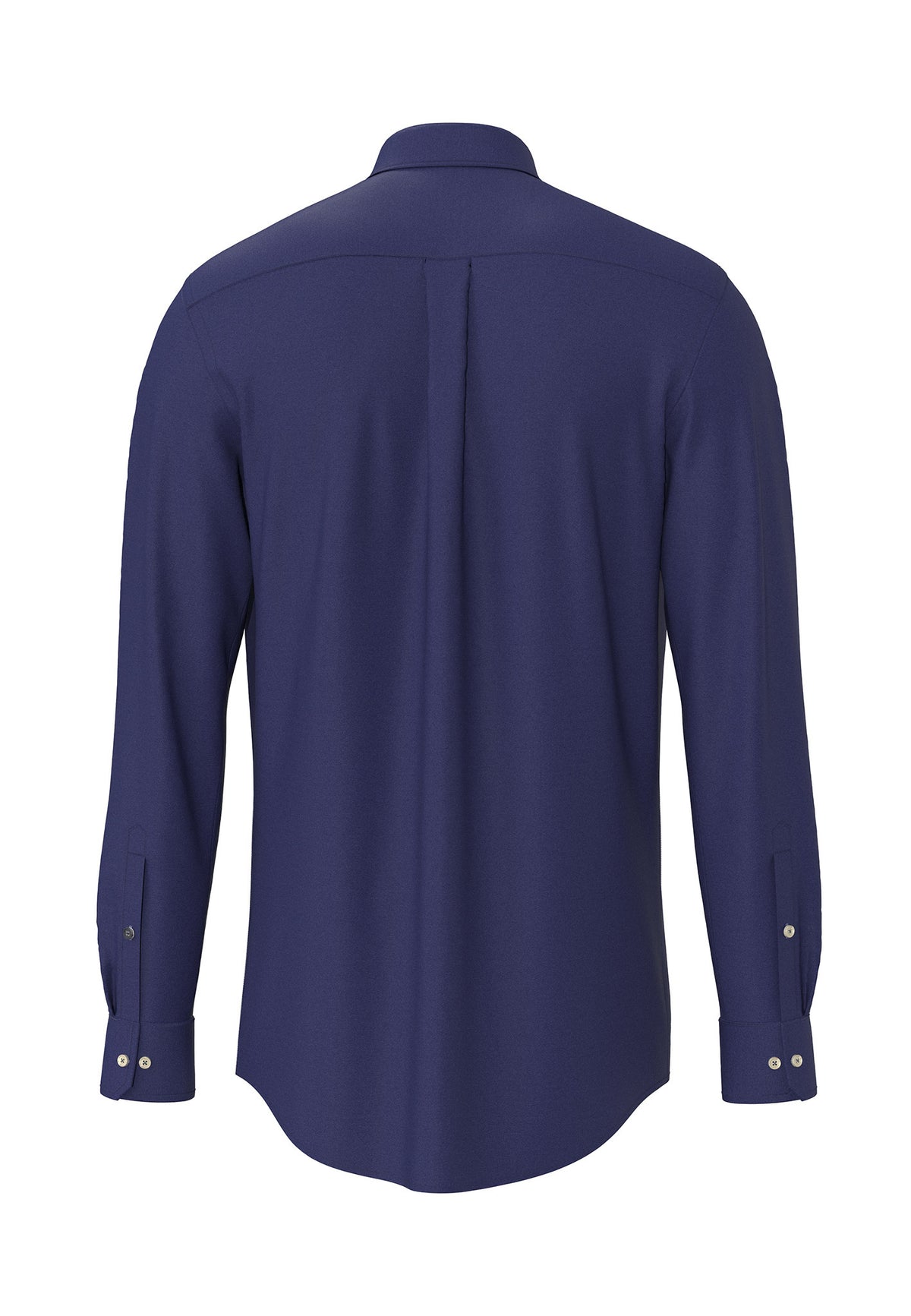 Fynch Hatton men's essential flannel button-down shirt in Navy – back view