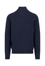 FYNCH HATTON Quarter Buttoned Sweater - Men's - Navy