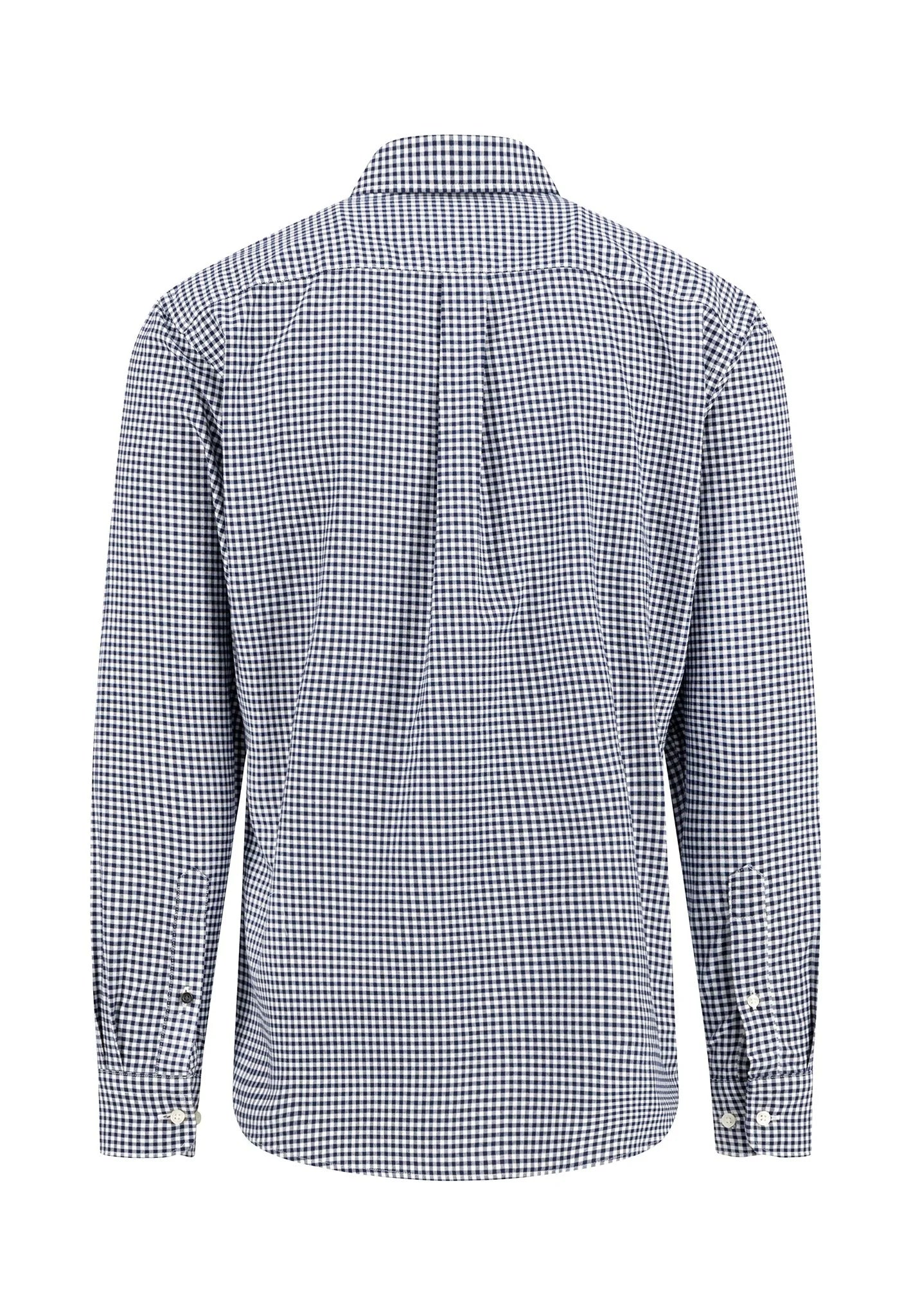 FYNCH HATTON Classic Vichy Shirt - Men's Soft Cotton – Navy Gingham Check