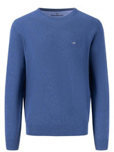 Load image into Gallery viewer, FYNCH HATTON Crew Neck Sweater - Men&#39;s Fine Knit – Azure
