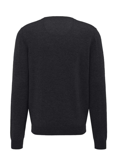 FYNCH HATTON Crew Neck Sweater - Men's Fine Knit – Charcoal Fynch Hatton
