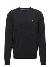 Load image into Gallery viewer, FYNCH HATTON Crew Neck Sweater - Men&#39;s Fine Knit – Charcoal
