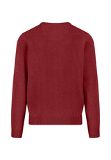 FYNCH HATTON Crew Neck Sweater - Men's Fine Knit – Garnet Red