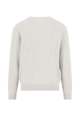 FYNCH HATTON Crew Neck Sweater - Men's Merino Wool Cashmere – Winter White