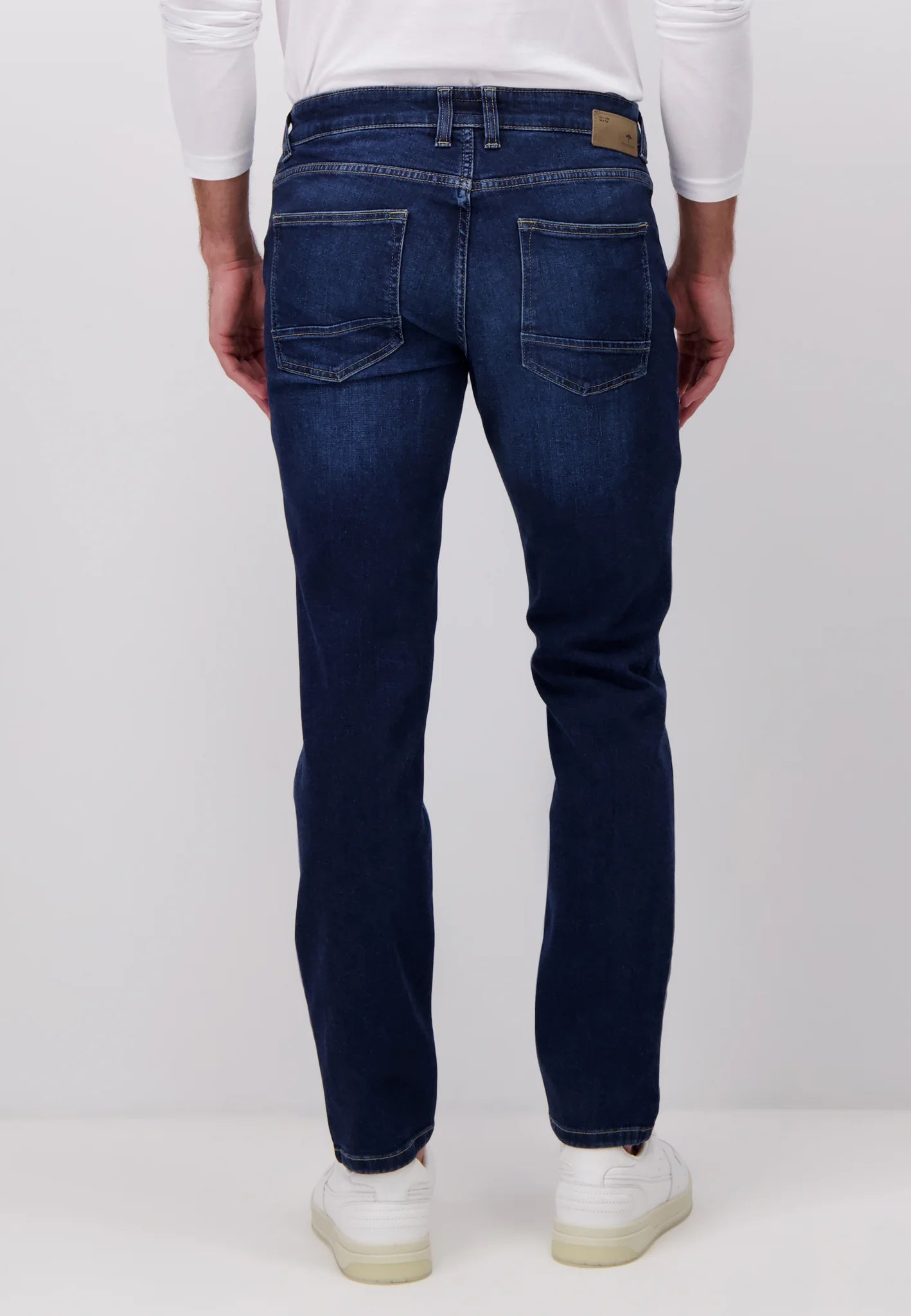 FYNCH HATTON Denim Jeans - Men's Modern Slim Fit – Mid Blue