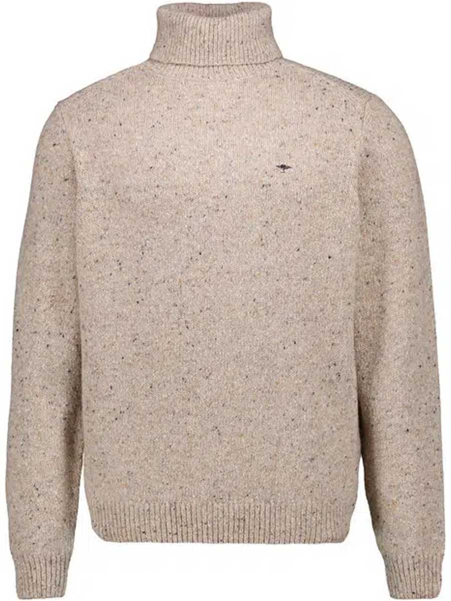 FYNCH HATTON Donegal Knit Turtle Neck - Men's - Winter White