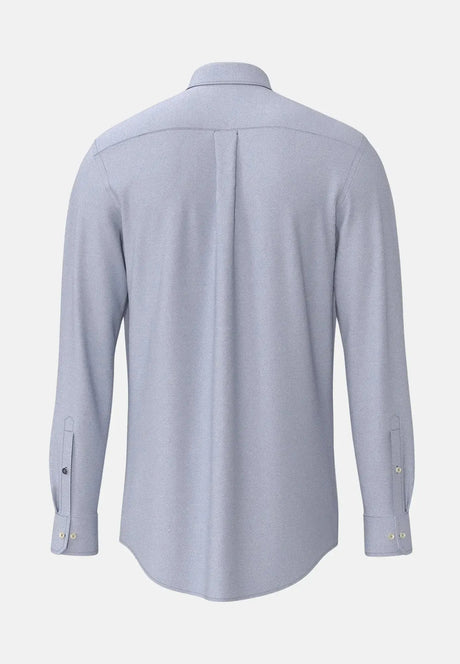 FYNCH HATTON Essential Cotton Flannel Shirt – Men's Button-Down – Crystal Blue