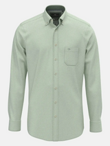 FYNCH HATTON Essential Cotton Flannel Shirt – Men's Button-Down – Dark Ivy