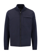 FYNCH HATTON Hybrid Stand Collar Jacket - Men's Cotton Blend – Navy