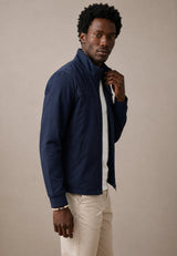 FYNCH HATTON Hybrid Stand Collar Jacket - Men's Cotton Blend – Navy - view 2