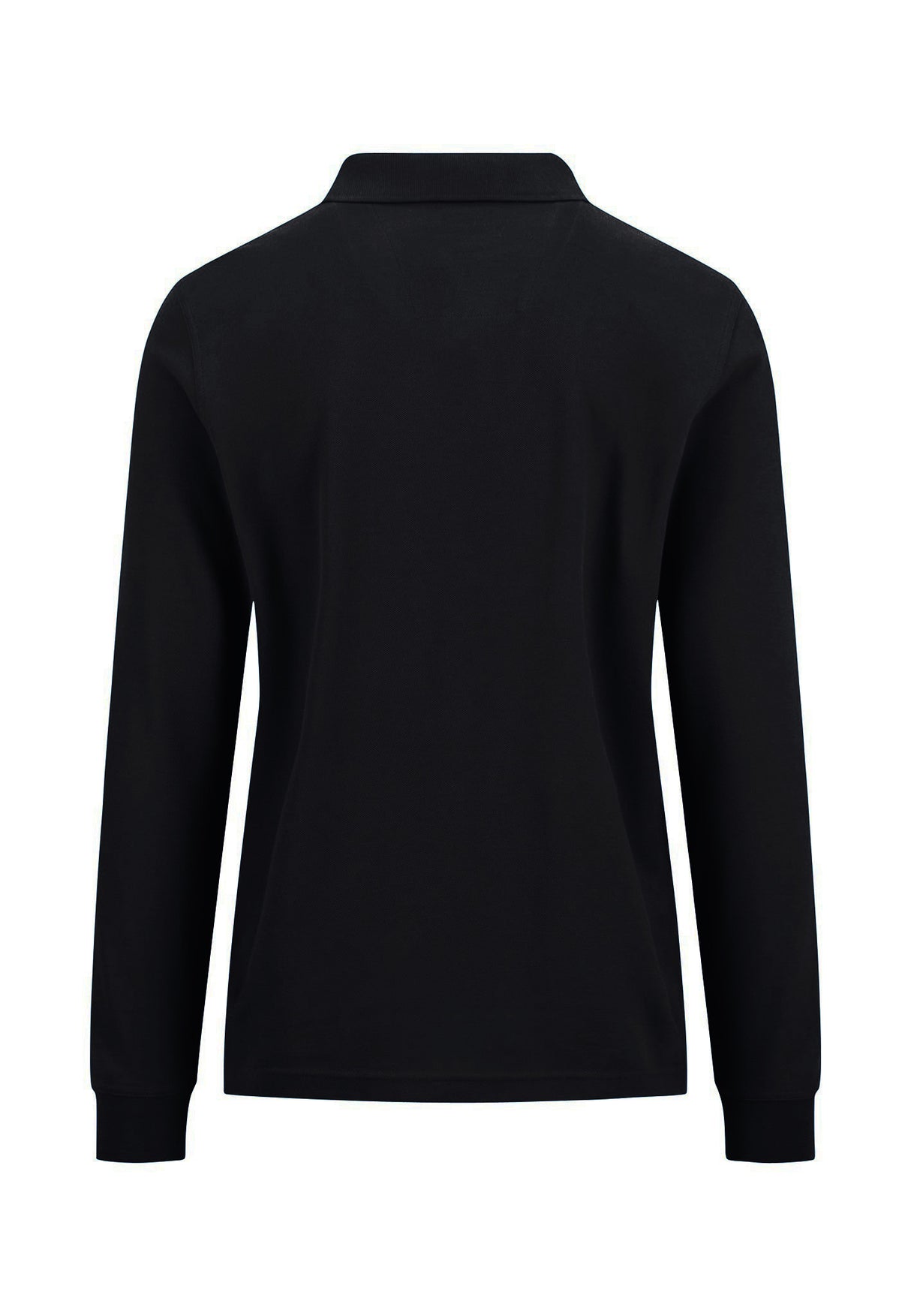 FYNCH HATTON Long Sleeve Polo Shirt - Men's Soft Cotton – Black