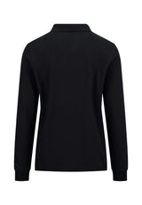 FYNCH HATTON Long Sleeve Polo Shirt - Men's Soft Cotton – Black