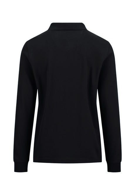 FYNCH HATTON Long Sleeve Polo Shirt - Men's Soft Cotton – Black