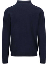 FYNCH HATTON Long Sleeve Polo Shirt - Men's Superfine Cotton – Navy