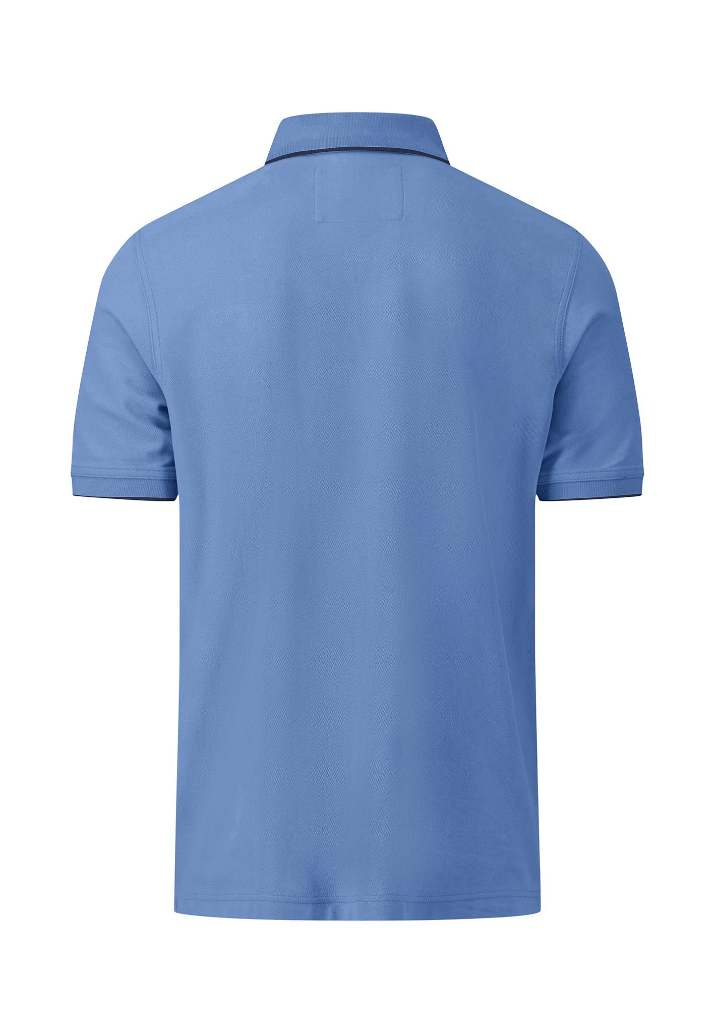 FYNCH HATTON Modern-Fit Polo Shirt - Men's Cotton Pique – Crystal Blue