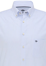 Load image into Gallery viewer, FYNCH HATTON Oxford Shirt - Men&#39;s Soft Cotton – Light Blue Stripe
