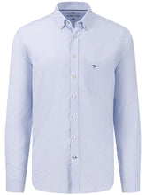 Load image into Gallery viewer, FYNCH HATTON Oxford Shirt - Men&#39;s Soft Cotton – Light Blue Stripe
