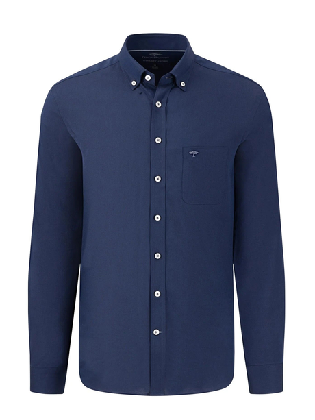 FYNCH HATTON Oxford Shirt - Men's Soft Cotton – Navy Fynch Hatton