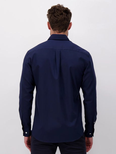 FYNCH HATTON Oxford Shirt - Men's Soft Cotton – Navy Fynch Hatton