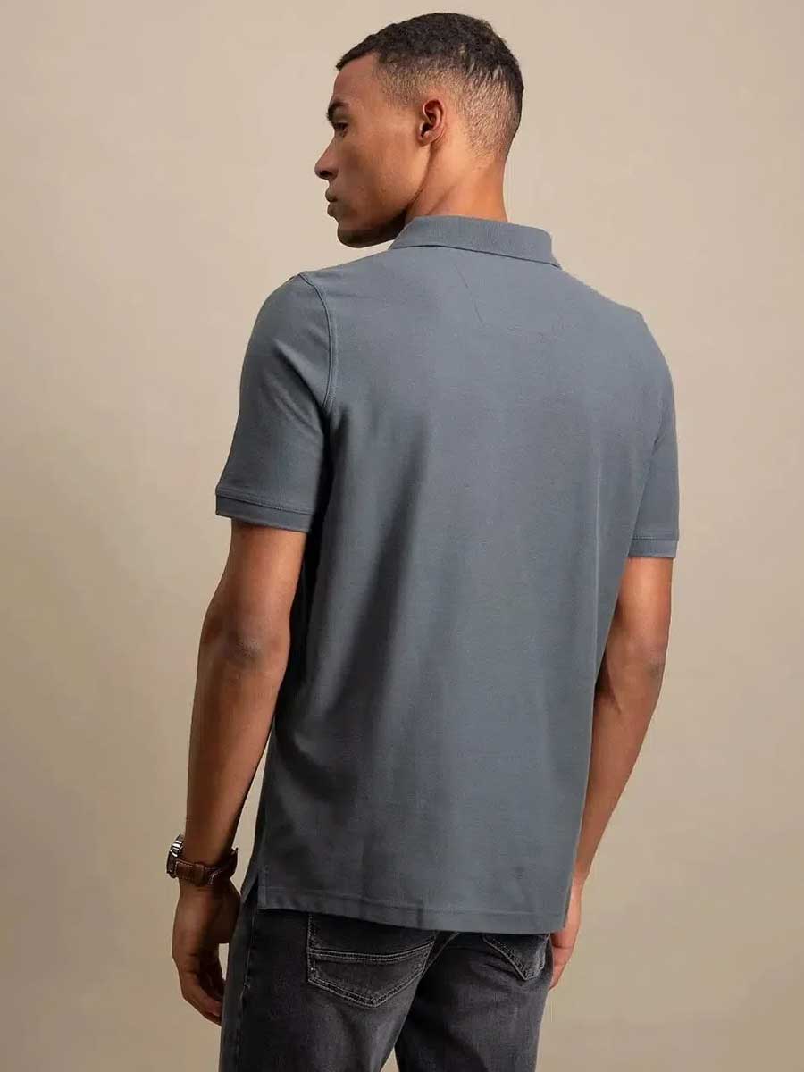 FYNCH HATTON Pique Polo Shirt - Men's Supima Cotton – Asphalt