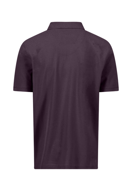 FYNCH HATTON Pique Polo Shirt - Men's Supima Cotton – Aubergine