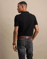 FYNCH HATTON Pique Polo Shirt - Men's Supima Cotton – Black