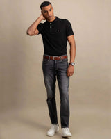 FYNCH HATTON Pique Polo Shirt - Men's Supima Cotton – Black