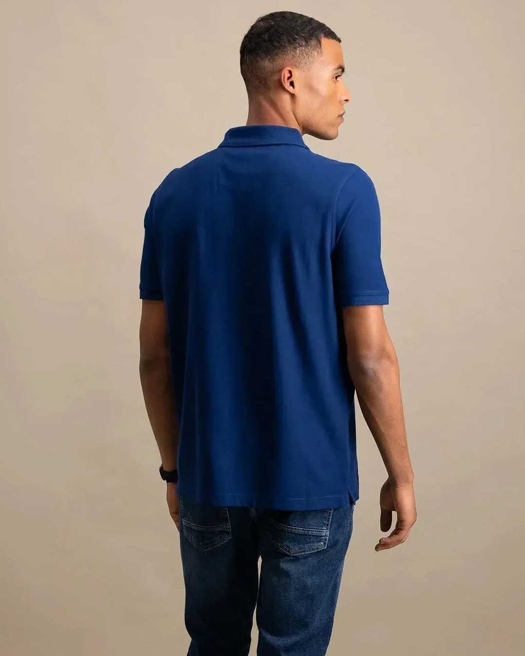 FYNCH HATTON Pique Polo Shirt - Men's Supima Cotton – Midnight