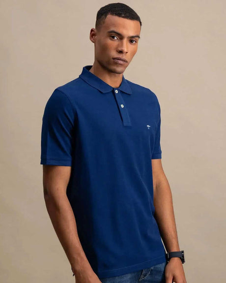 FYNCH HATTON Pique Polo Shirt - Men's Supima Cotton – Midnight