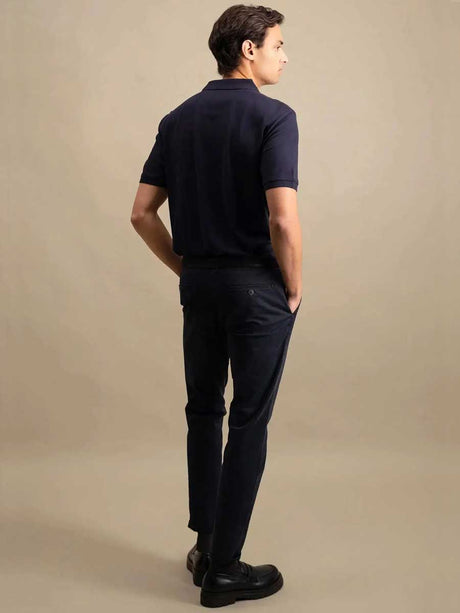 FYNCH HATTON Pique Polo Shirt - Men's Supima Cotton – Navy