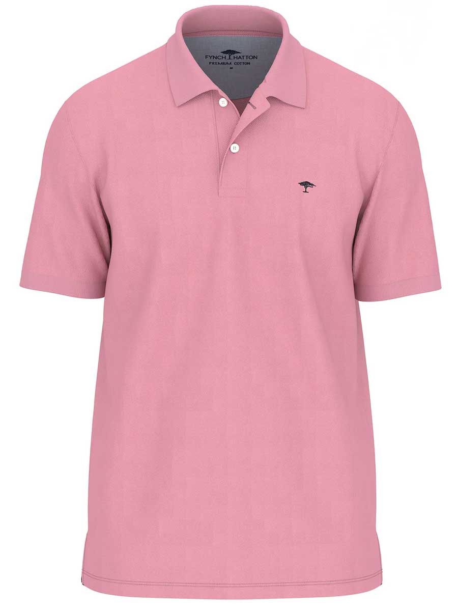 50% OFF FYNCH HATTON Pique Polo Shirt - Men's Supima Cotton – Peony - Size: SMALL