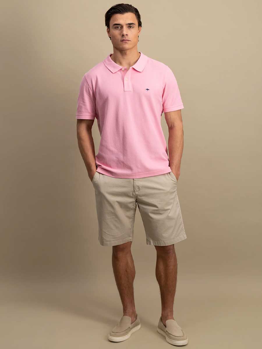 50% OFF FYNCH HATTON Pique Polo Shirt - Men's Supima Cotton – Peony - Size: SMALL