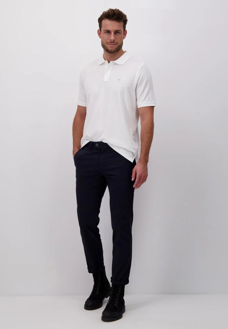 FYNCH HATTON Pique Polo Shirt - Men's Supima Cotton – White Fynch Hatton
