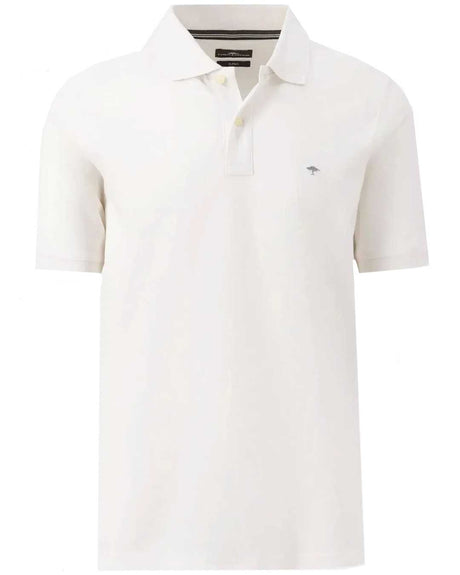 FYNCH HATTON Pique Polo Shirt - Men's Supima Cotton – White
