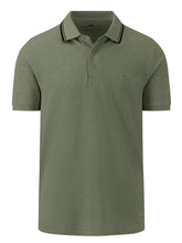 Load image into Gallery viewer, FYNCH HATTON Popcorn Structure Polo Shirt - Men&#39;s Cotton – Dusty Olive
